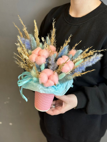 Композиция из сухоцветов в стаканчике 💖