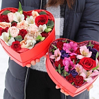 Цветочные сердечки