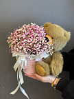 Композиция из гипсофилы с мишкой 🐻💓