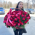 101 Роза в корзине